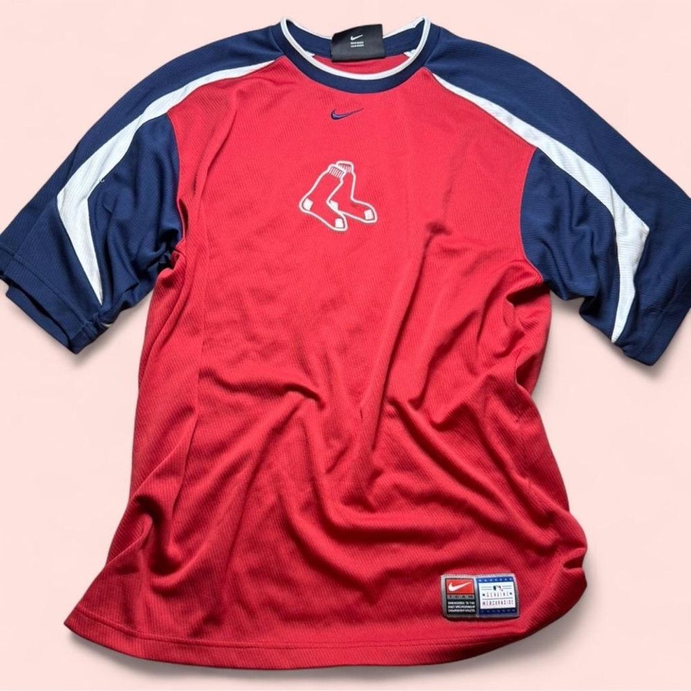 Nike Boston Redsocks Red and Navy Athletic Shirt